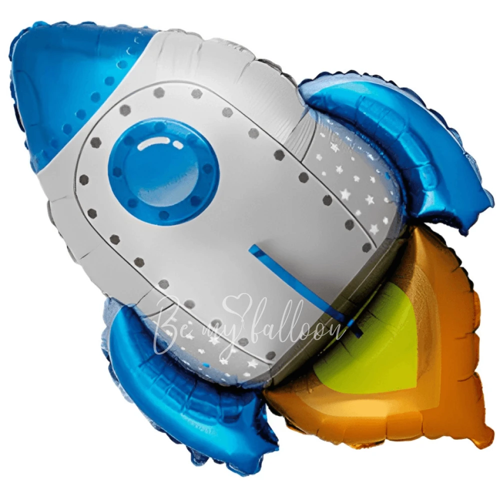 30" Воздушный шар Ракета синего цвета