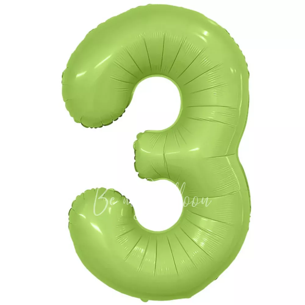 40" Foil numbers 3 Mystic Pistachio