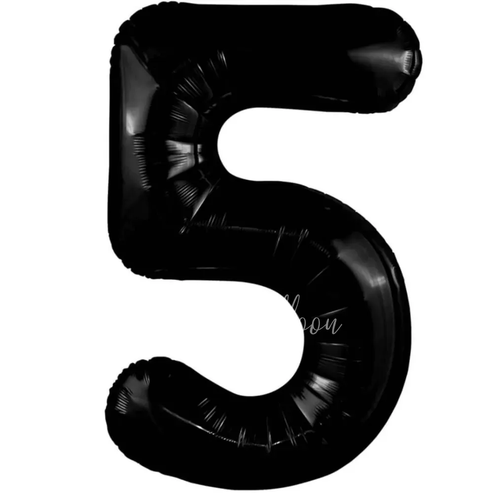 40" Foil numbers 5 Black 
