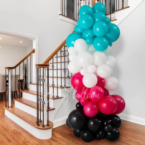 Organic balloon column "Bright colors"
