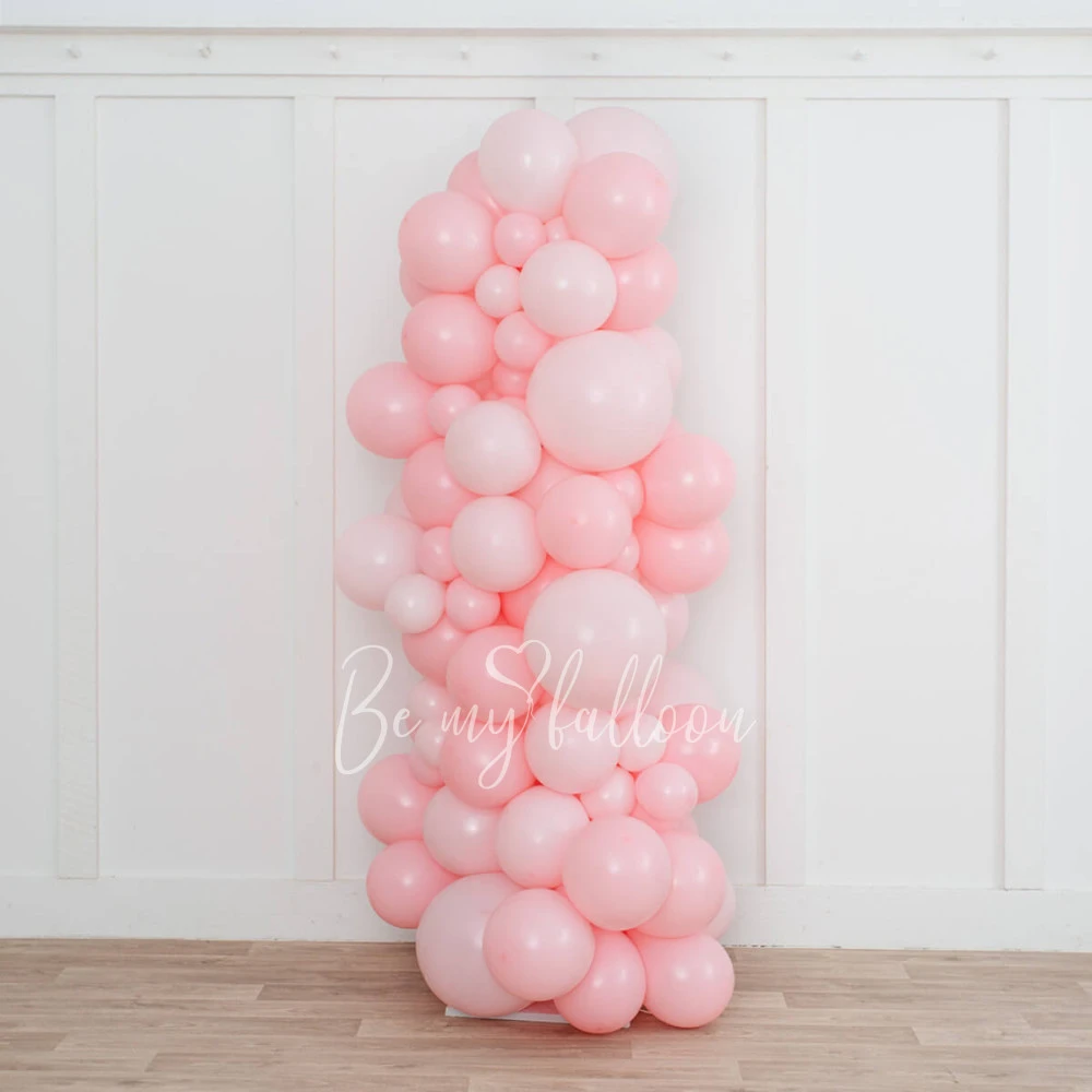 Organic balloon column "Macaron pink"