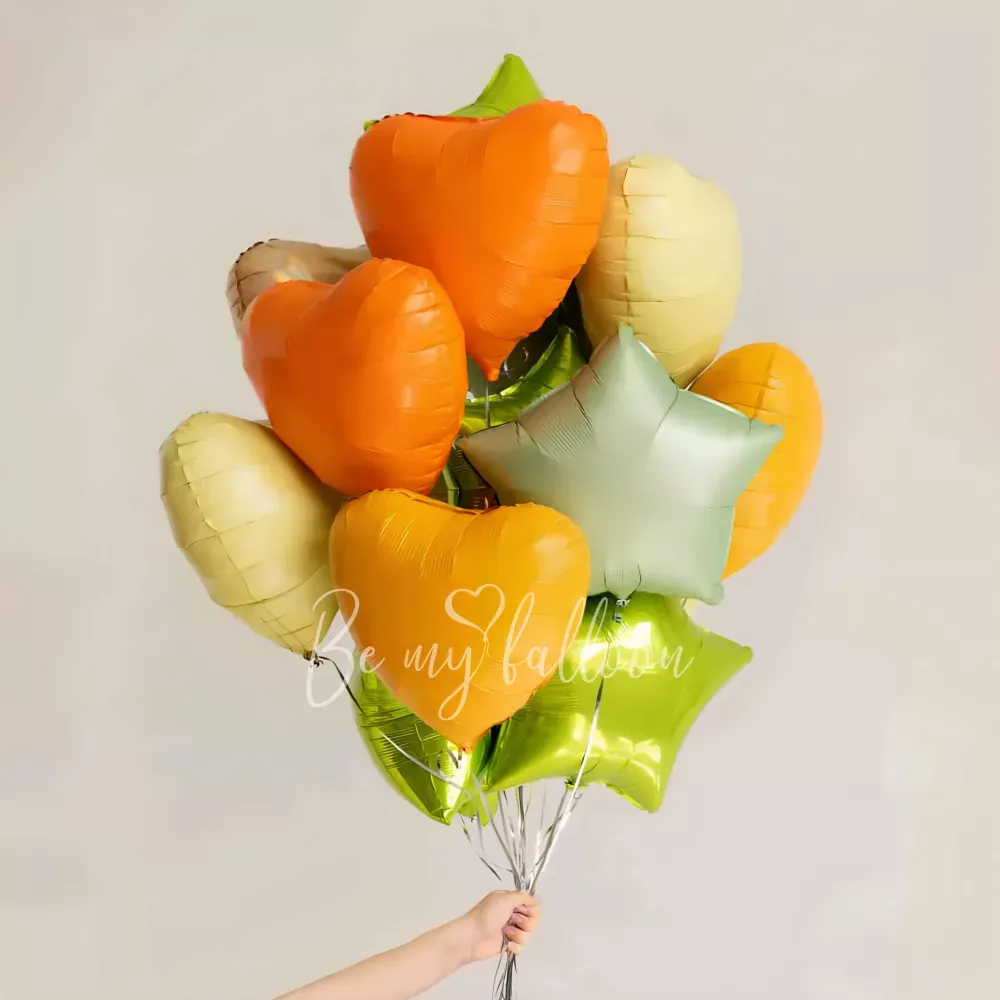 Vibrant Heart & Star Balloon Set