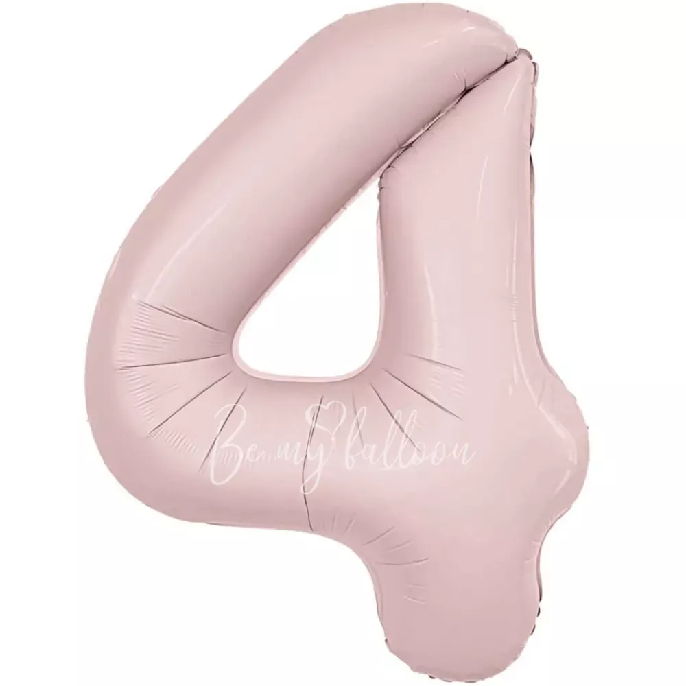 40" Helium foil gloss Rose Powder Number 4 balloon