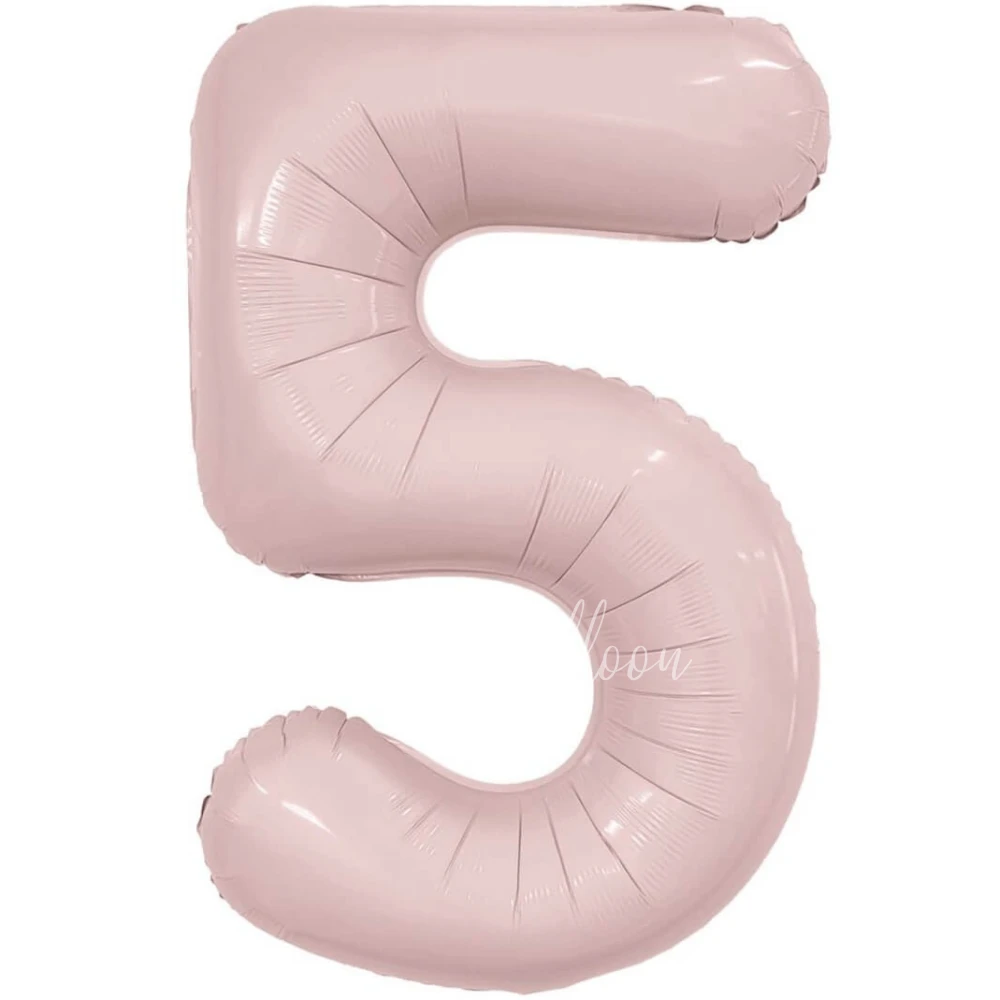 40 " الهيليوم احباط لمعان روز مسحوق رقم 5 بالون