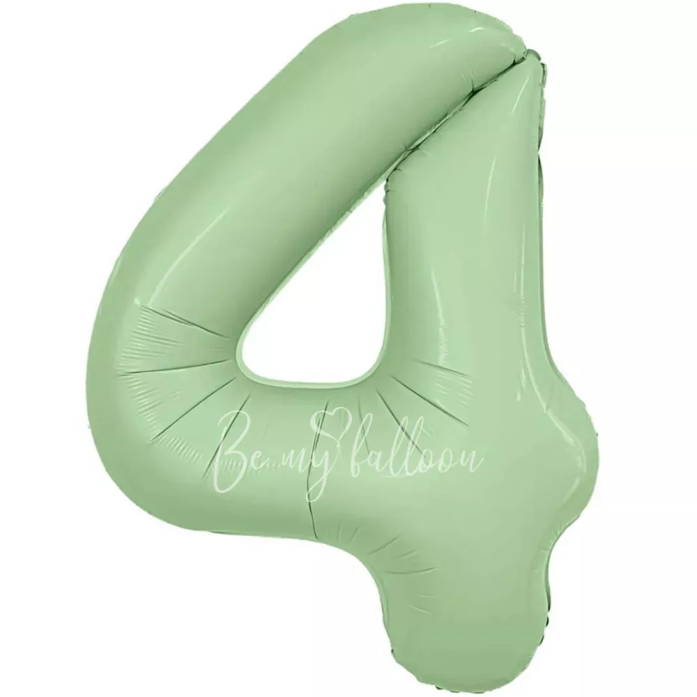 40" Helium foil gloss Olive Number 4 balloon
