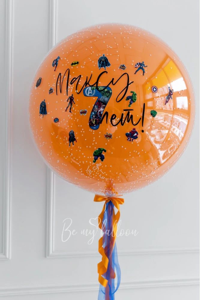 Superhero Giant Mirror Orange Balloon 24