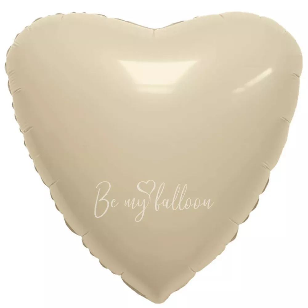 18" Cream heart foil shape