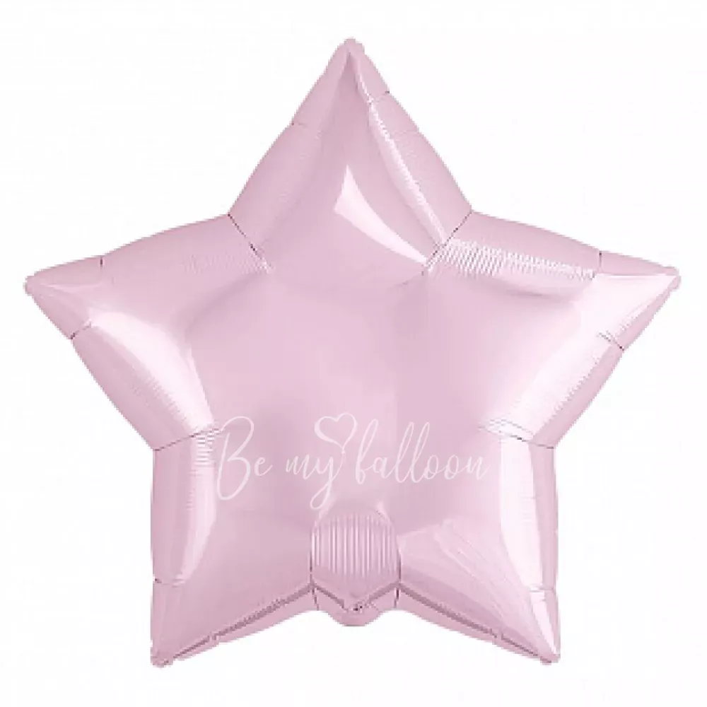 19" Foil Balloon Star is Pale pink