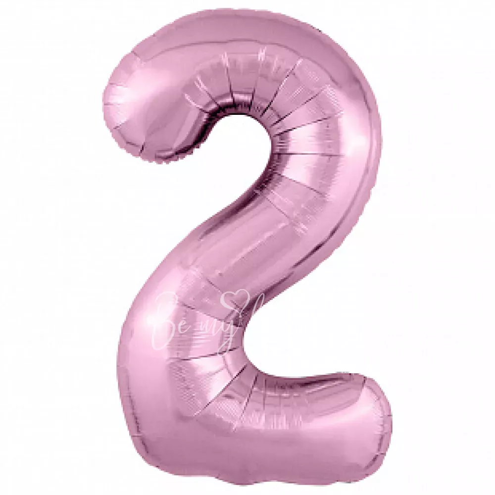 40" Helium foil Flamingo Number 2 balloon