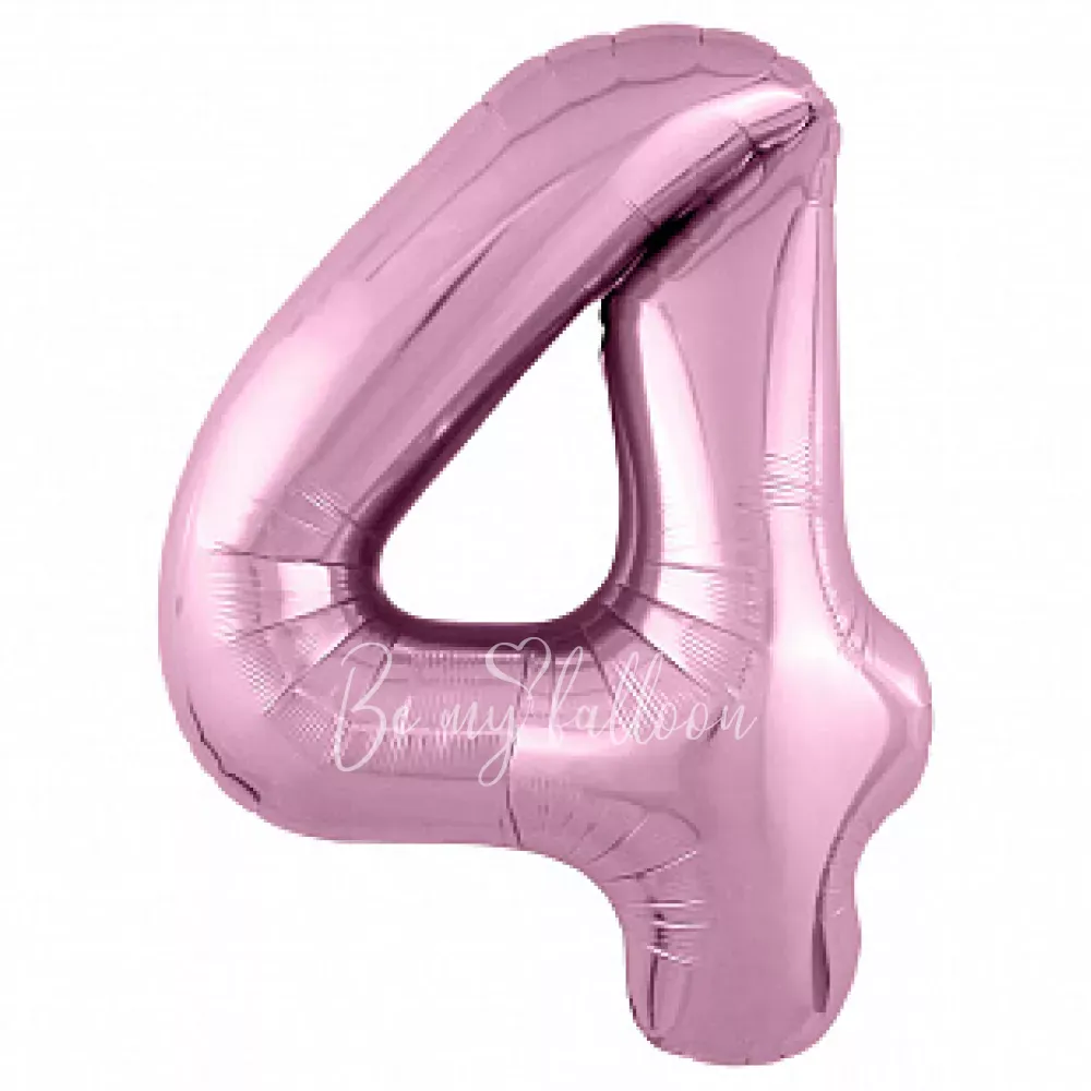 40" Helium foil Flamingo Number 4 balloon