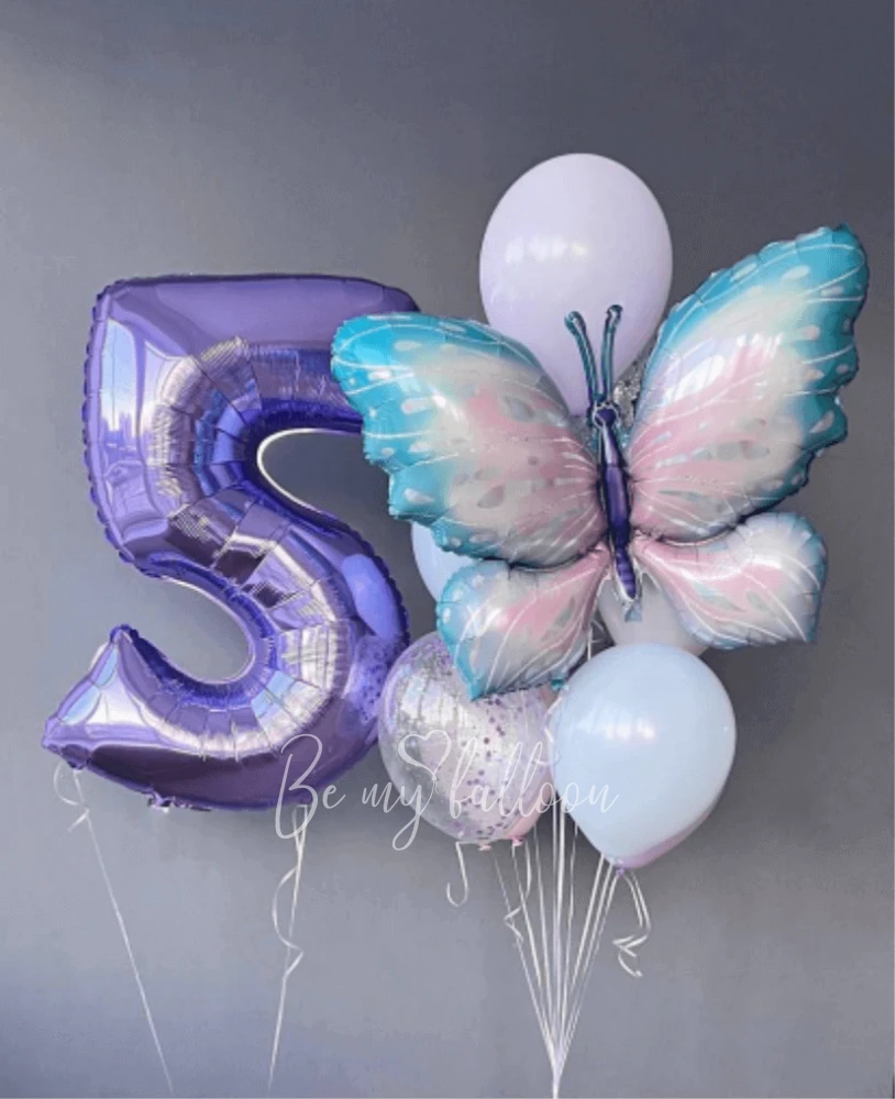 Set of balloons with the number "Butterfly"