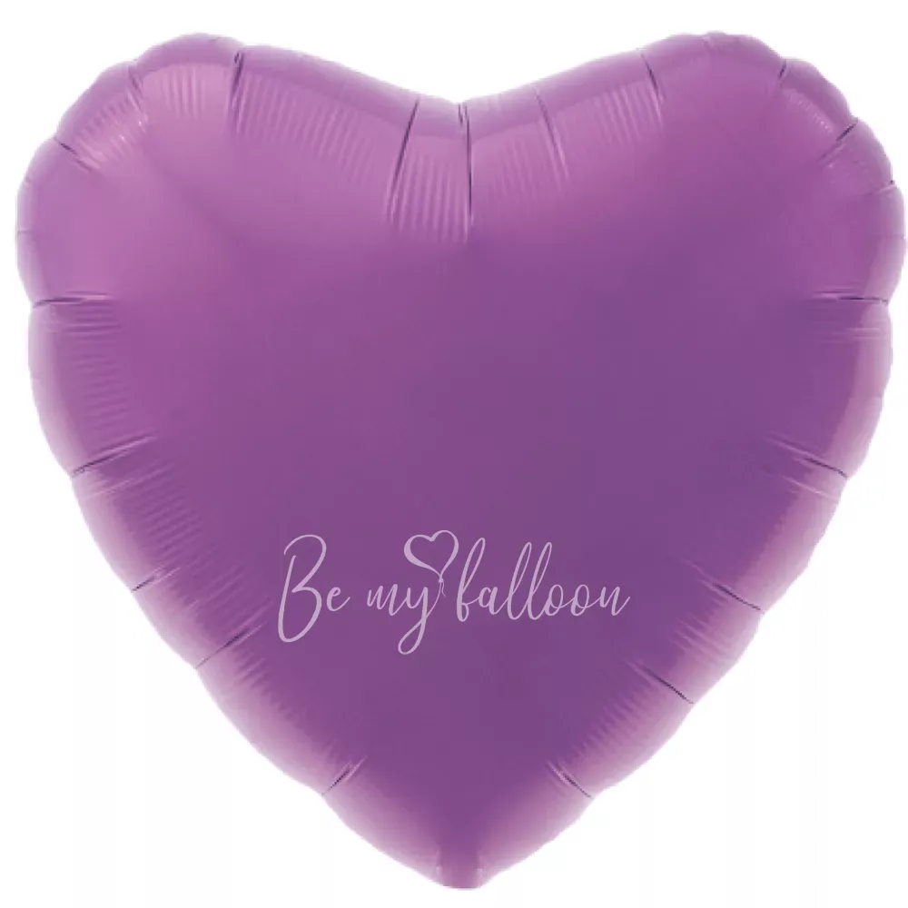 19" Helium foil gloss Purple Heart balloon