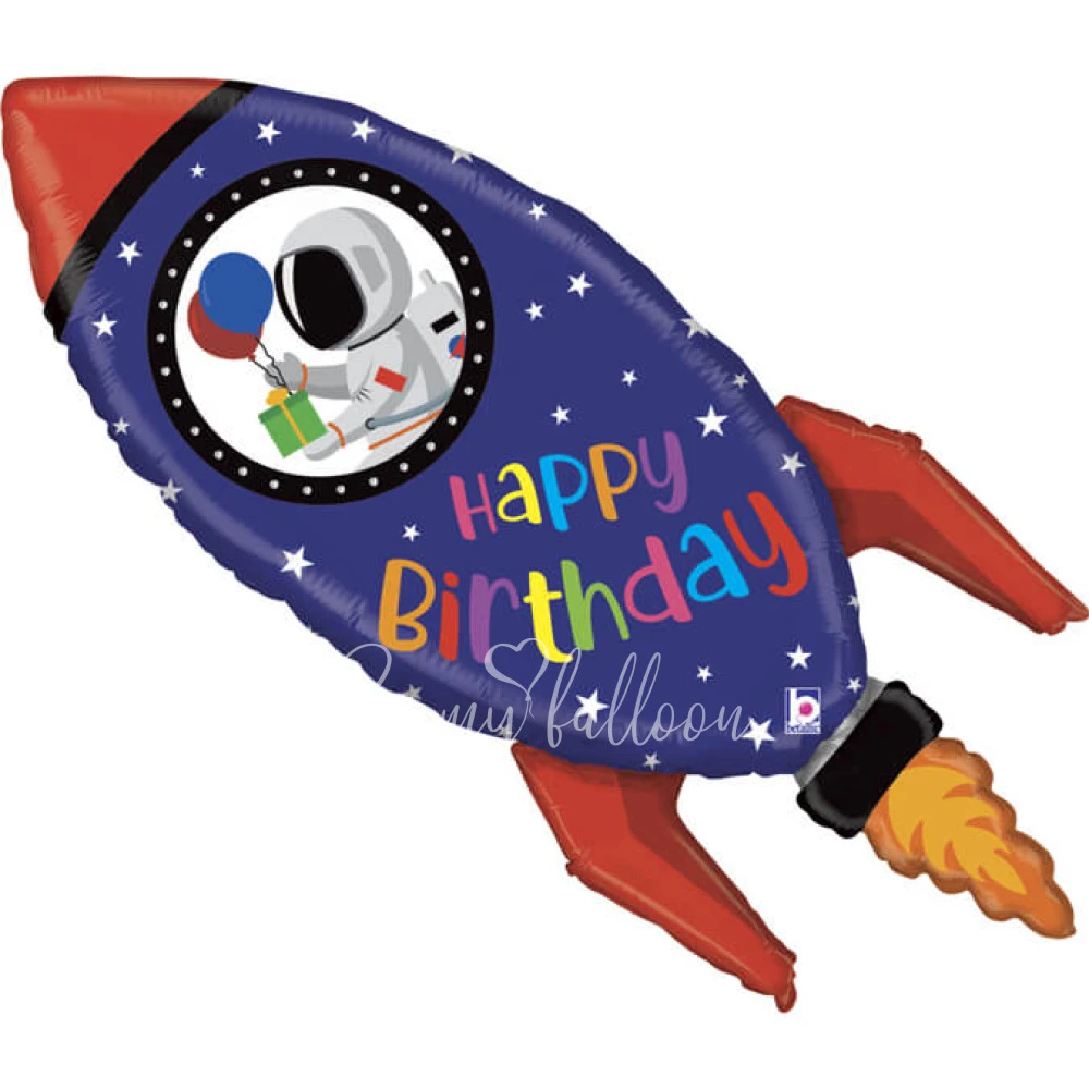 40" Foil Space Rocket balloon