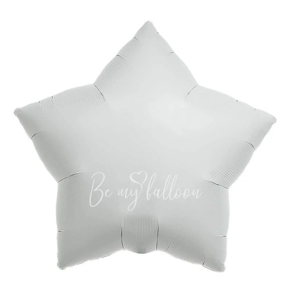 19" Helium foil gloss White star balloon