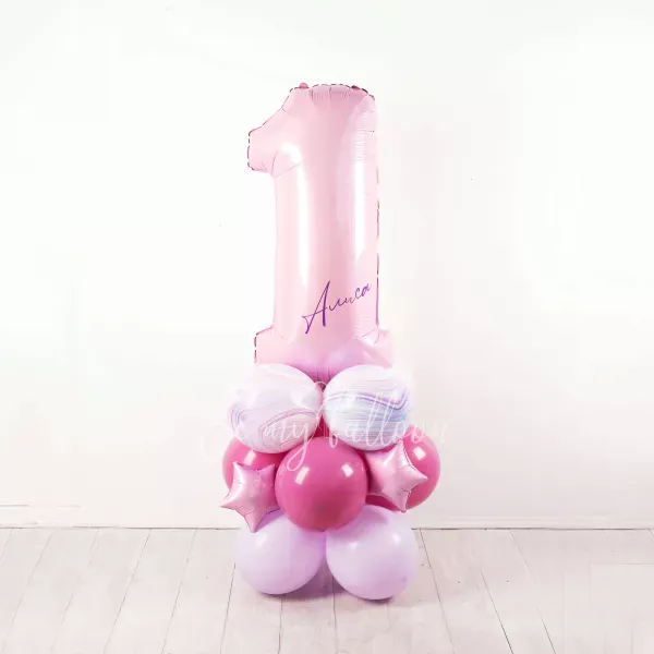 Композиция из шаров Милашка! на Первый День Рождения