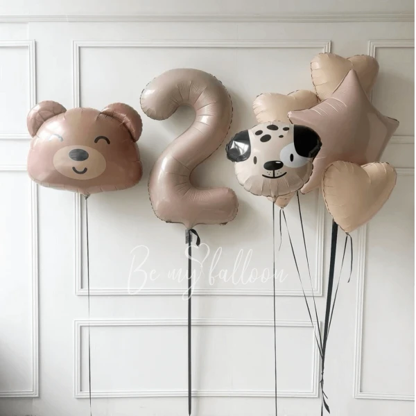 A bouquet of balloons Cute little animals