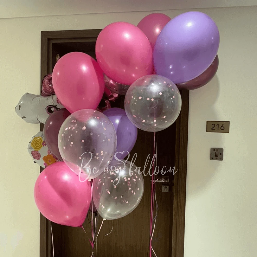 باقة بالونات وحيد القرن الناعم