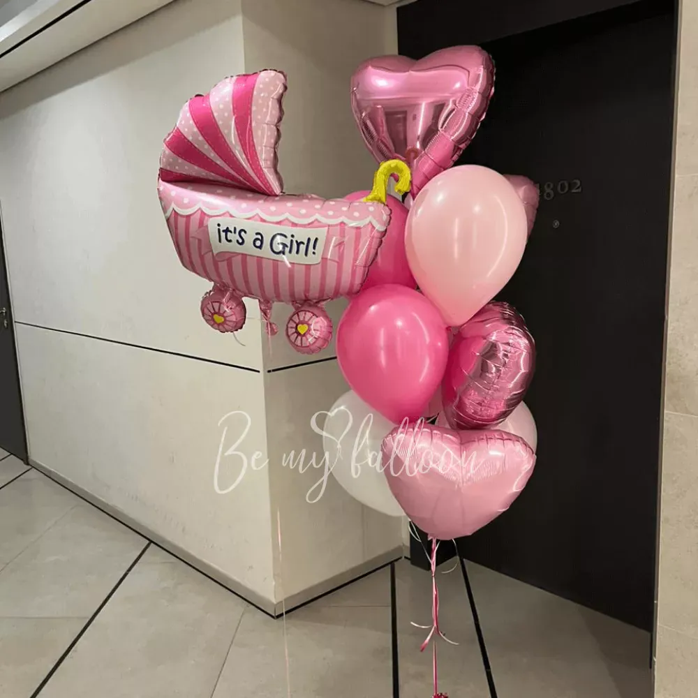 Baby Girl Balloon Bouquet