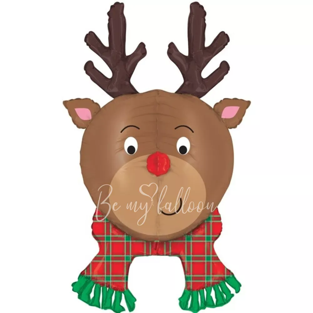 35" Шар из фольги Рудольф 