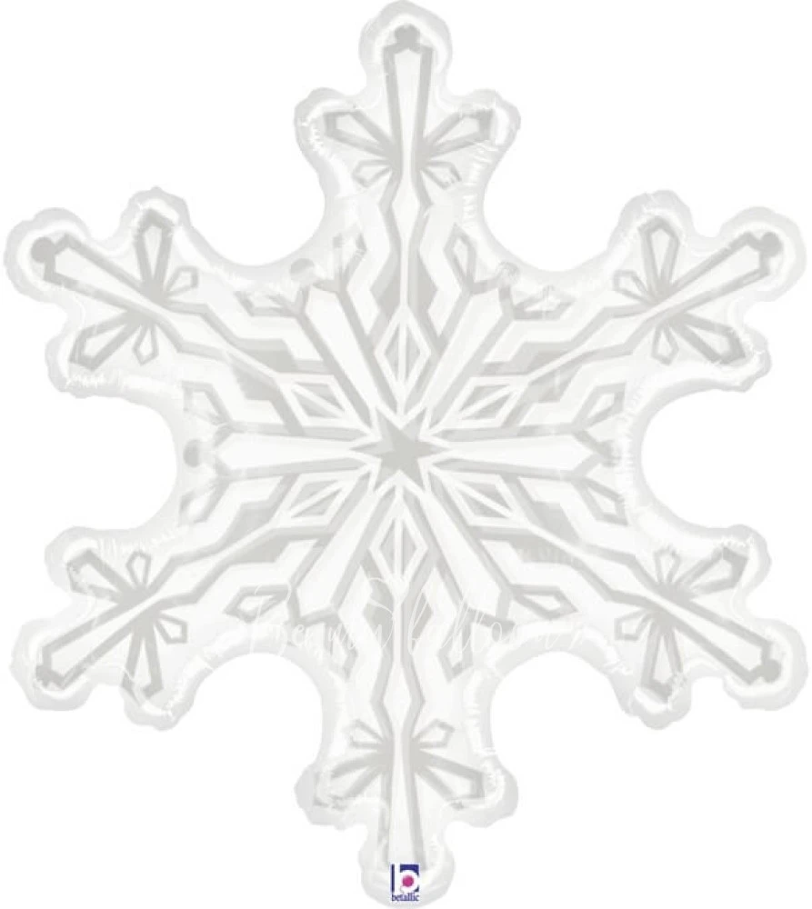 38" Helium foil Snowflake balloon
