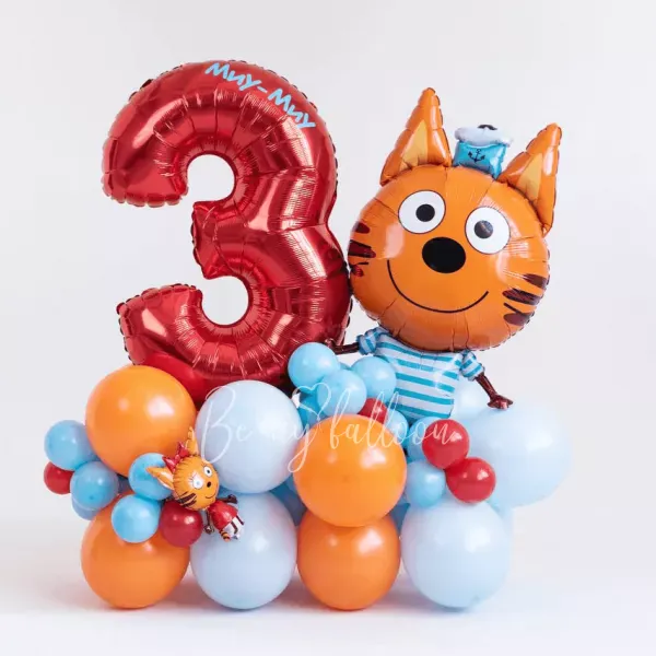 Korzhik air-filed birthday balloon composition