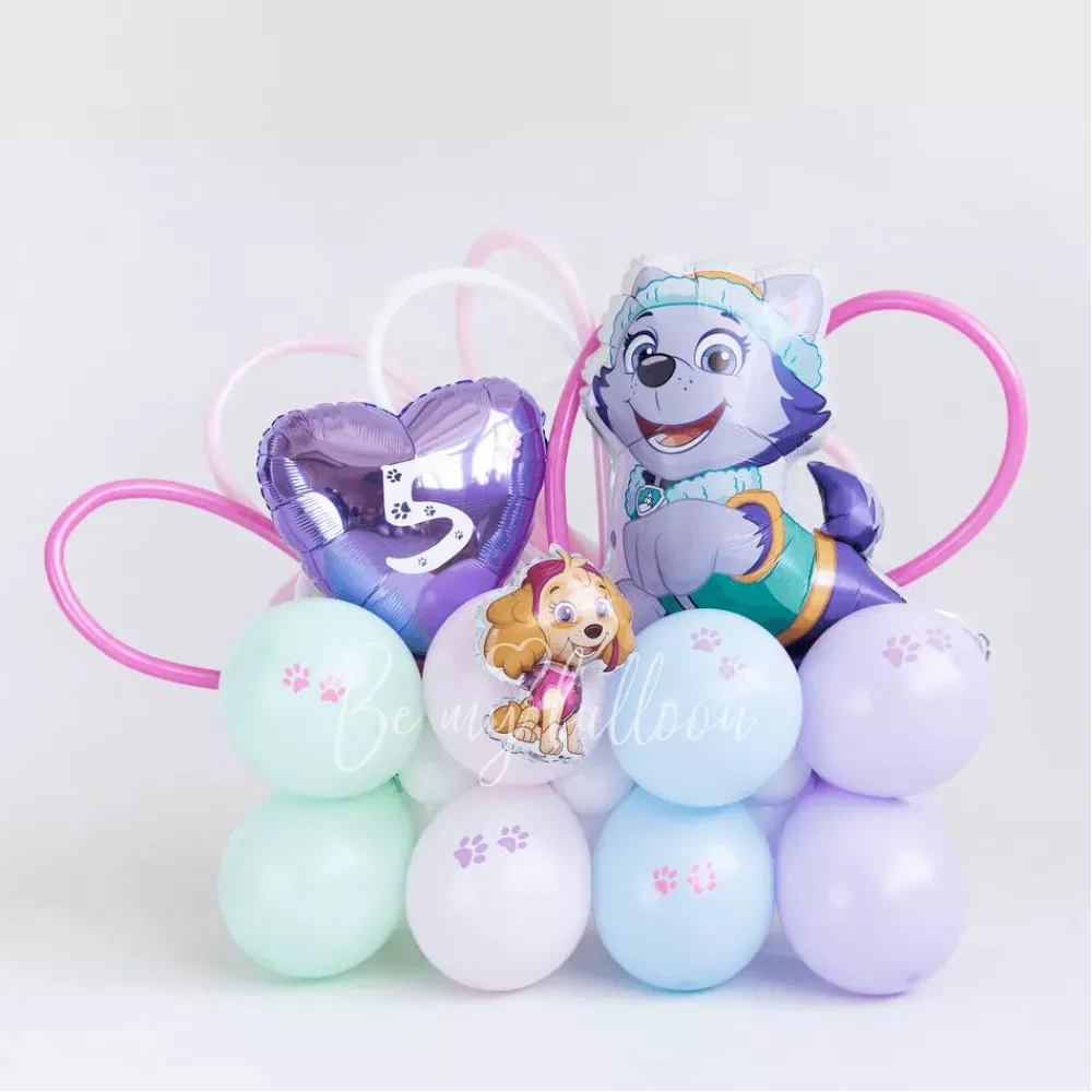 Композиция из воздушных шаров на день рождения из Щенячьего патруля