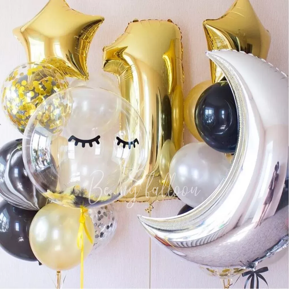 مجموعة بالونات عيد الميلاد الأول الجميل