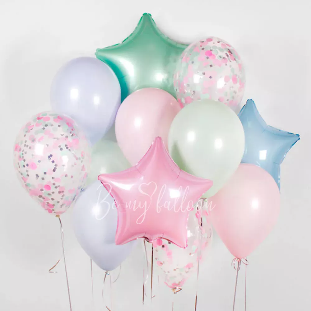 Soft pastel! Balloon bouquet