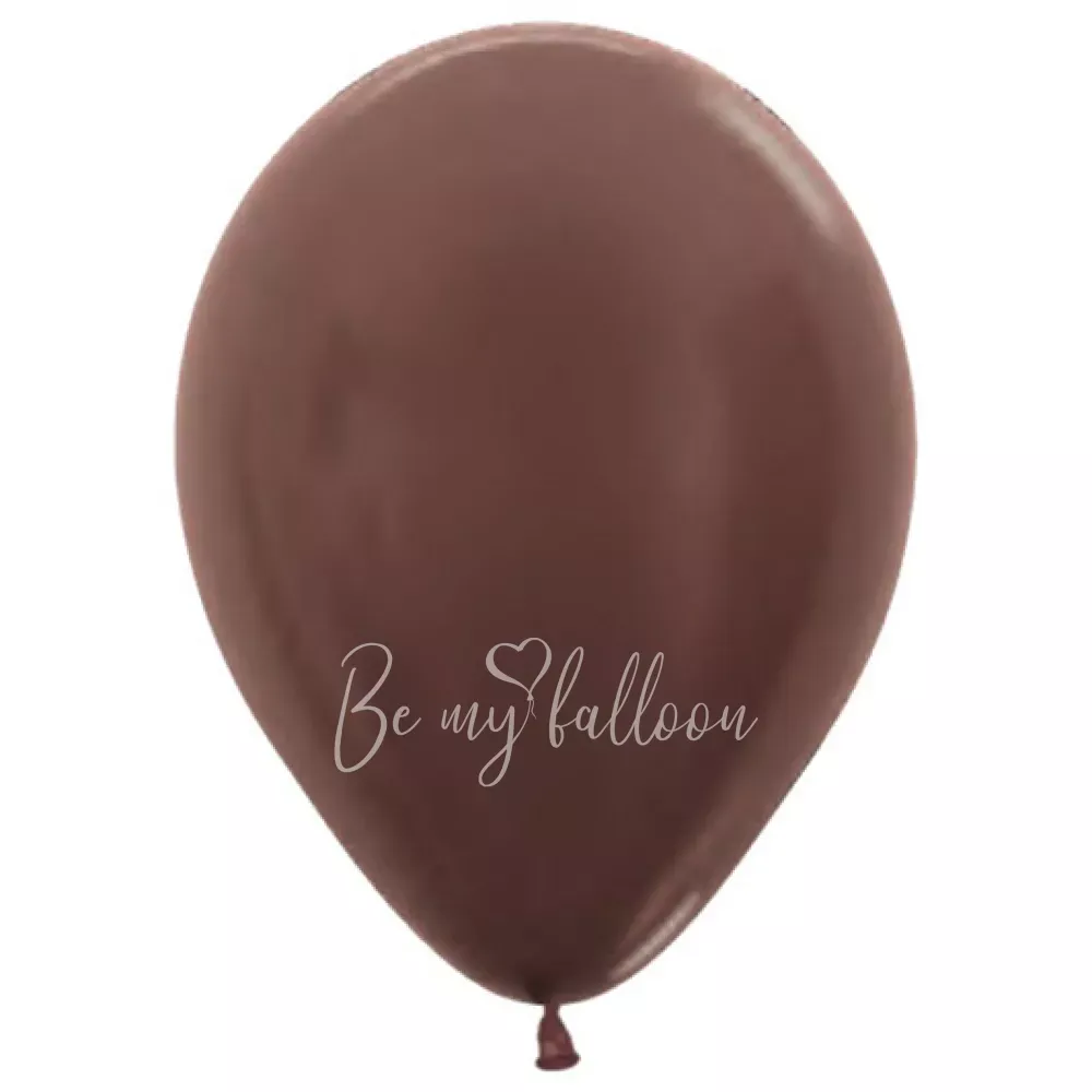 12" Helium metallic chocolate 576 plain balloon