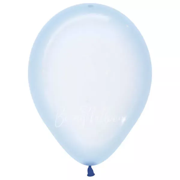 12" Helium crystal blue 339 plain balloon
