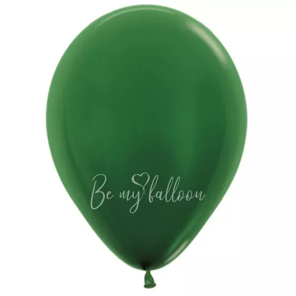 12" Helium metallic forest green 530 plain balloon