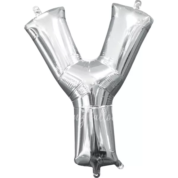 40" Шар из фольги Буква Y серебряный глянец