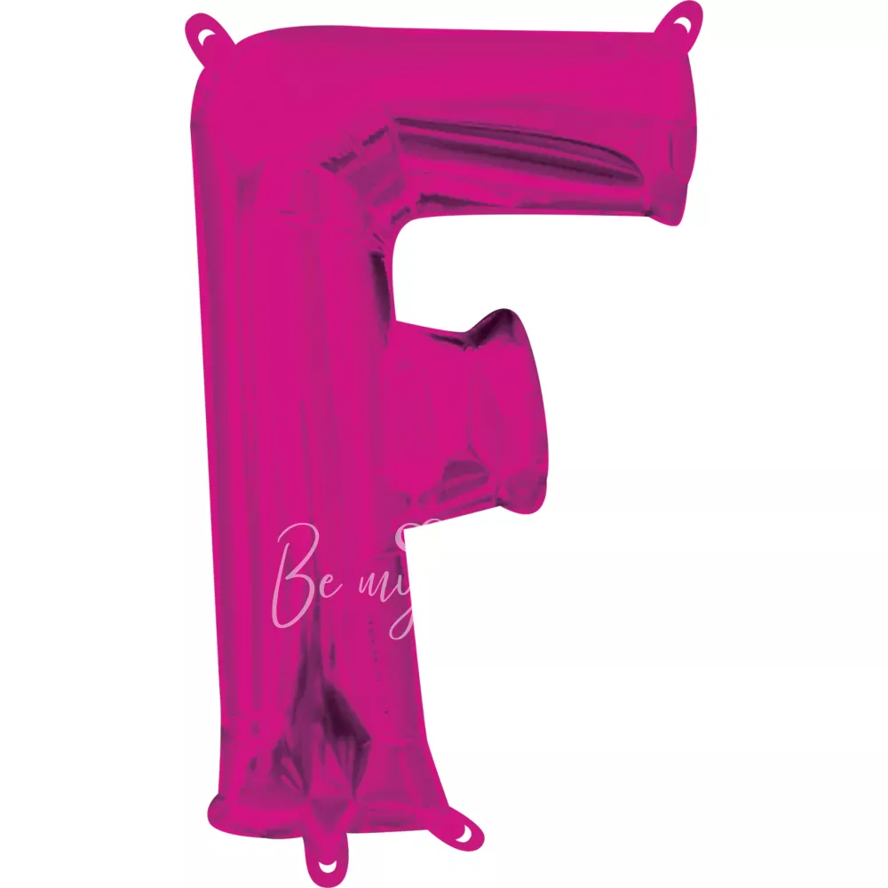 40" Helium foil gloss Fuchsia Letter F balloon