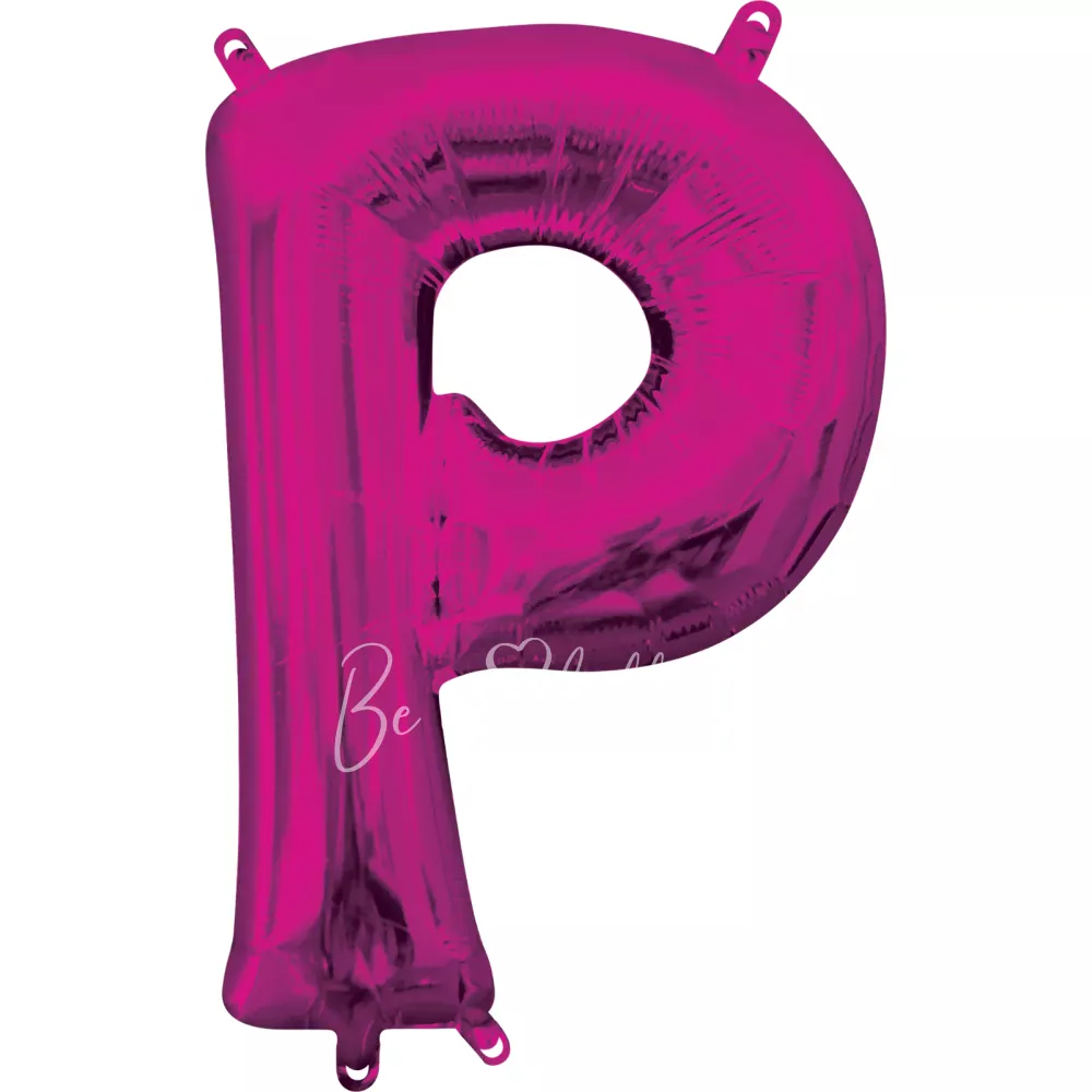 40" Helium foil gloss Fuchsia Letter P balloon