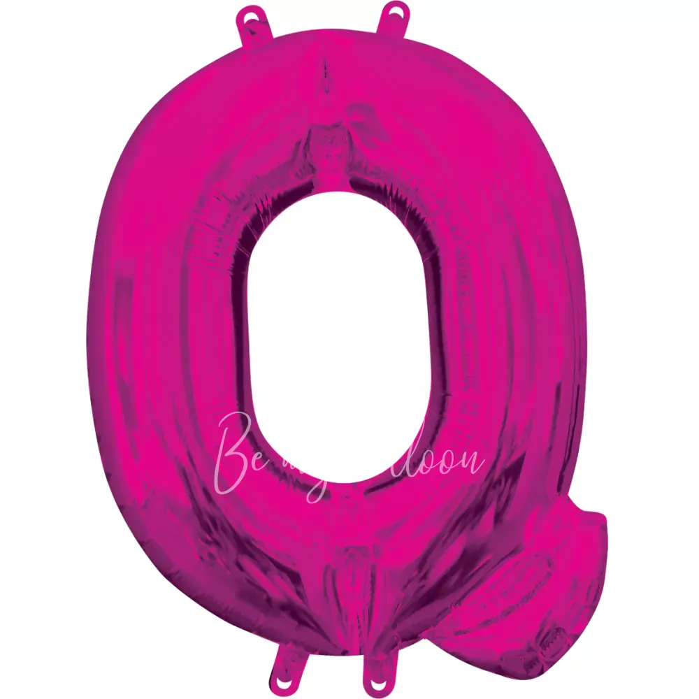 40" Helium foil gloss Fuchsia Letter Q balloon