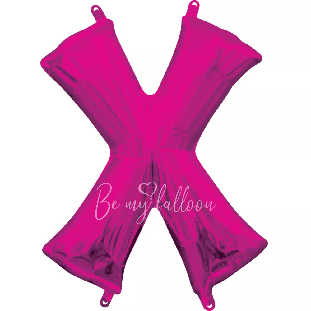 40" Helium foil gloss Fuchsia Letter X balloon