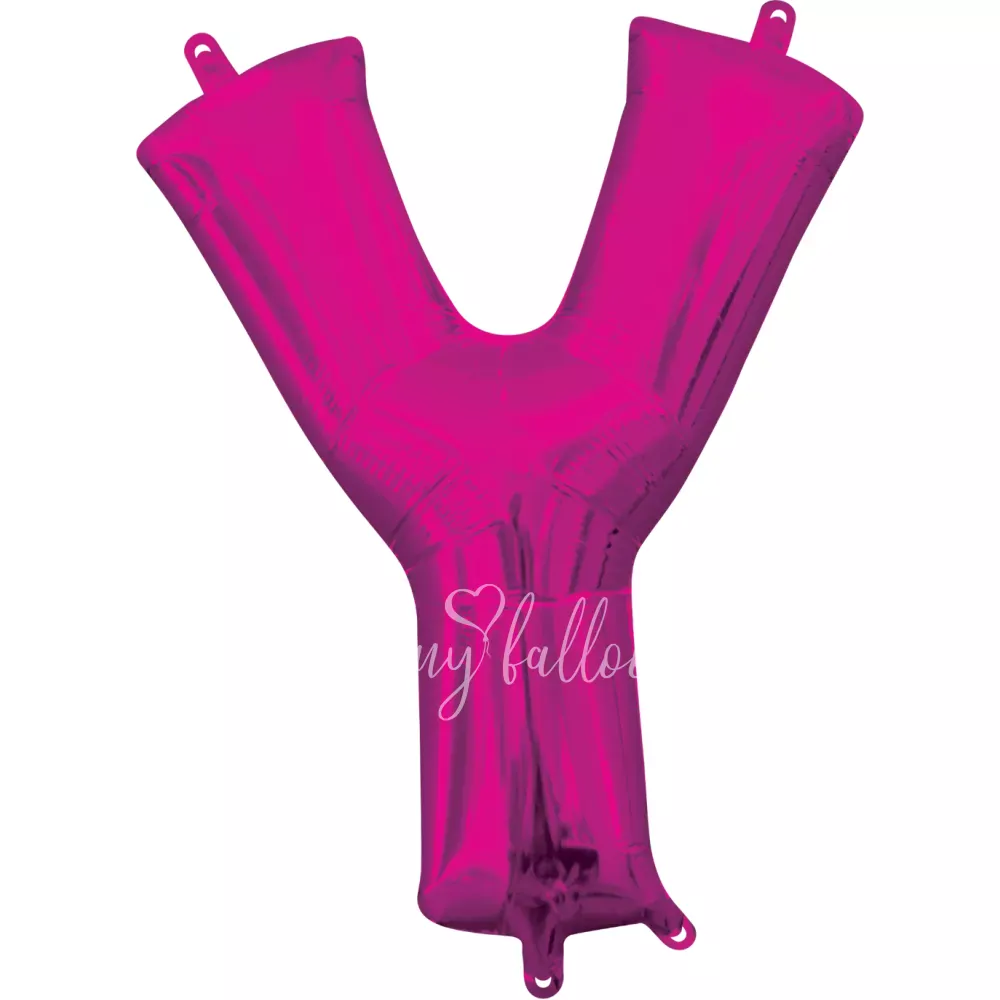 40" Helium foil gloss Fuchsia Letter Y balloon