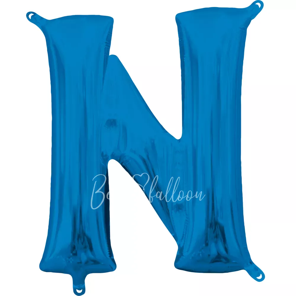 40" Шар из фольги Буква N синий глянец