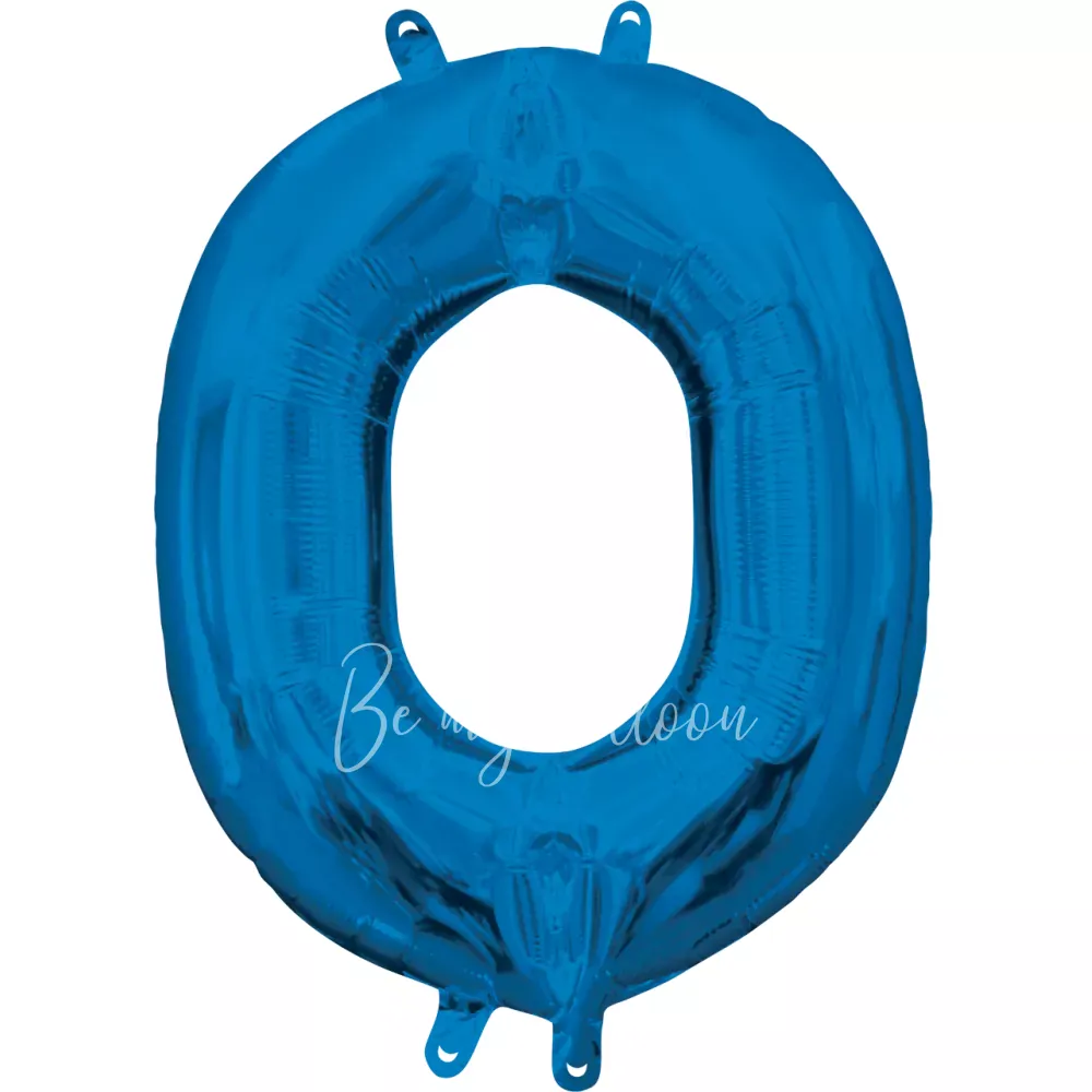 40" Helium foil gloss Blue Letter O balloon