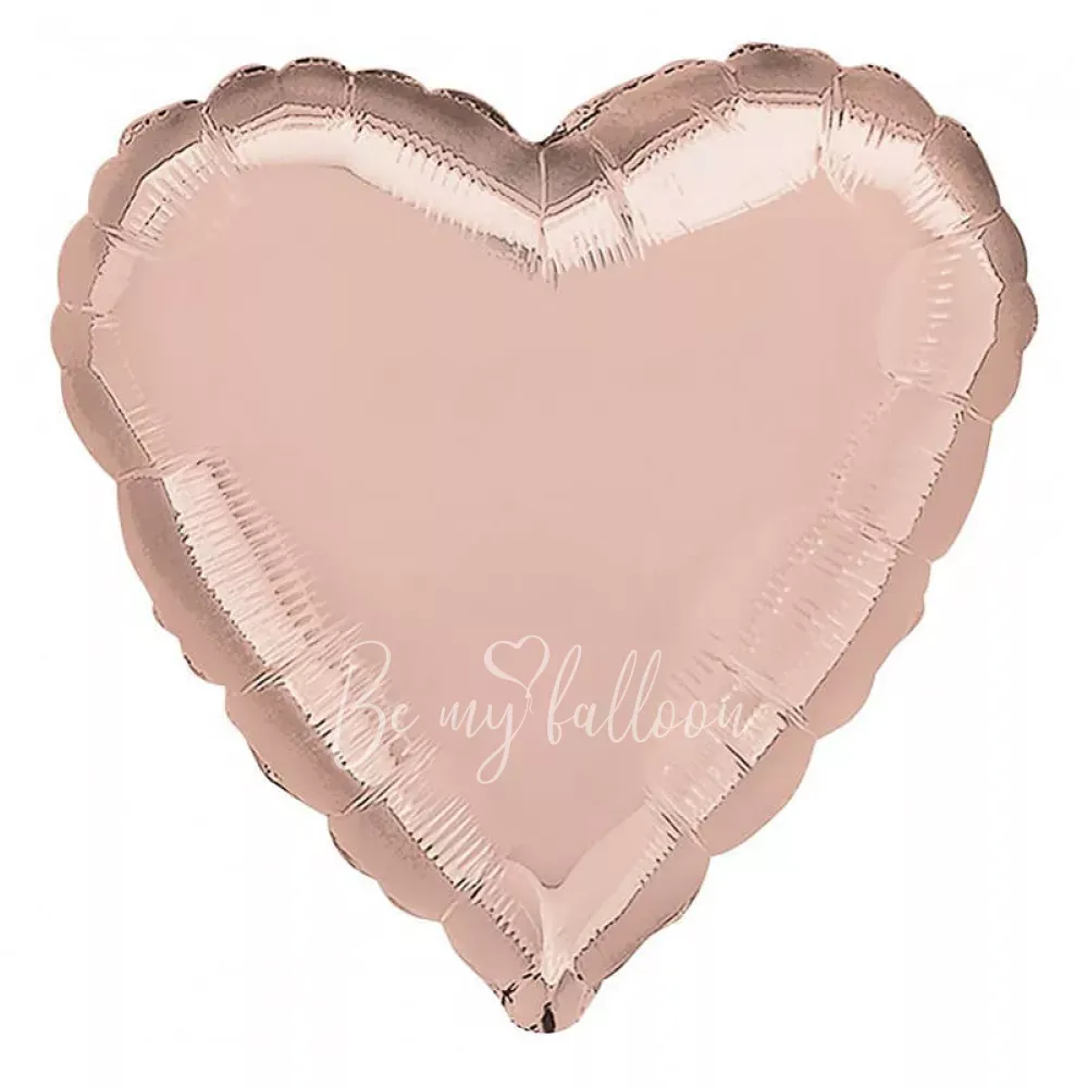 19" Helium foil gloss Rose Gold Heart balloon