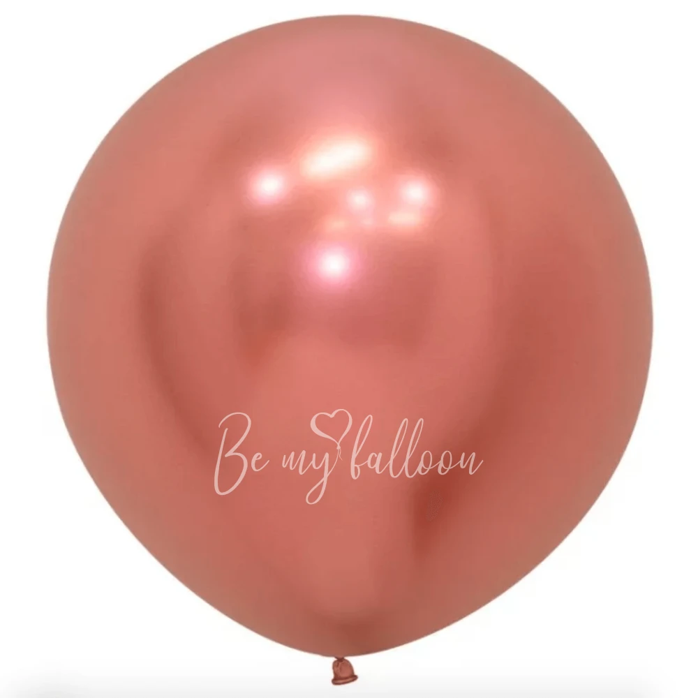 24" Helium chrome Rose Gold plain balloon