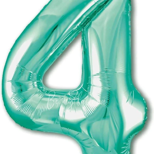 40 " الهيليوم احباط لمعان بسكاي الأخضر رقم 4 بالون