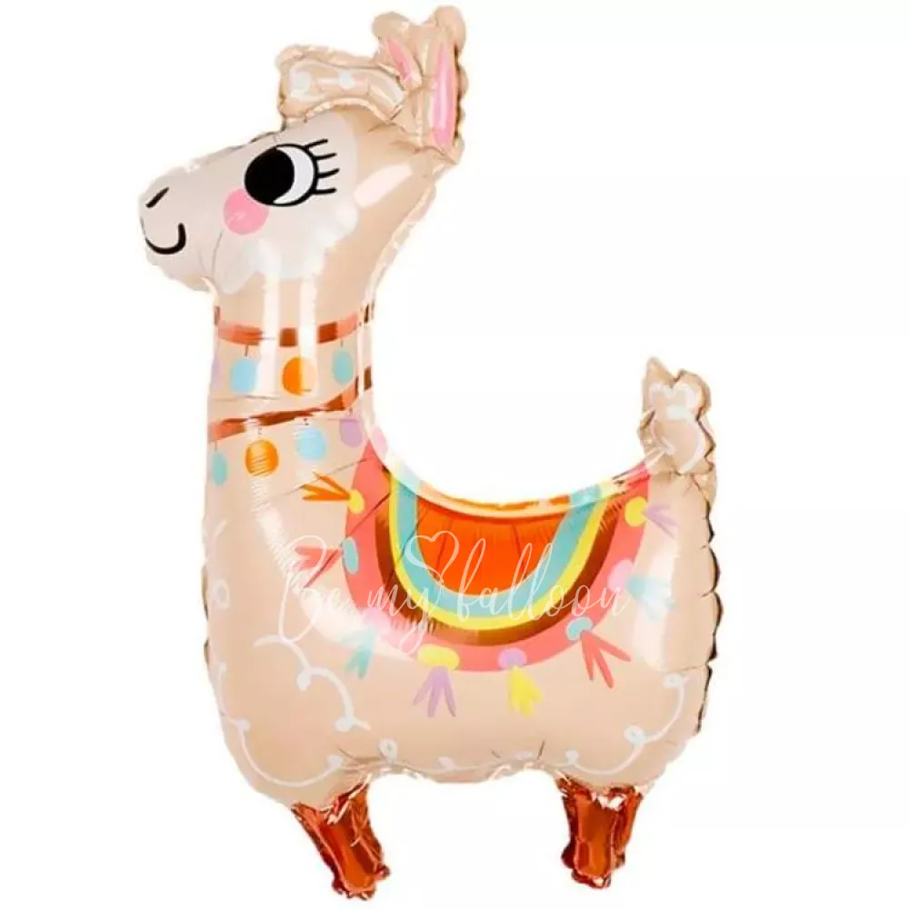 36" Helium foil beige Alpaca the Llama balloon