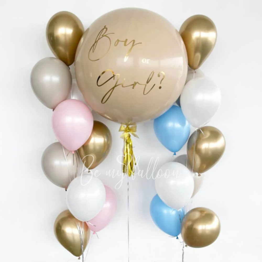 Gender reveal Helium Balloon Composition The Waiting Magic