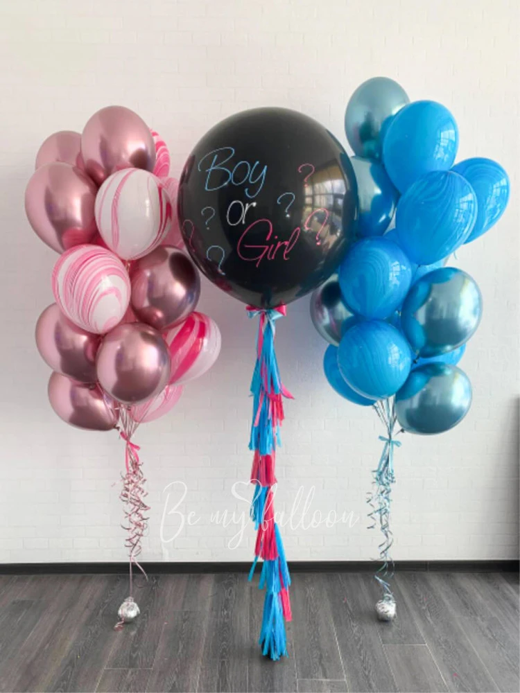 Gender reveal Helium Balloon Composition Pink & Blue Dreams 