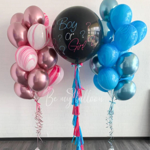 Gender reveal Helium Balloon Composition Pink & Blue Dreams 