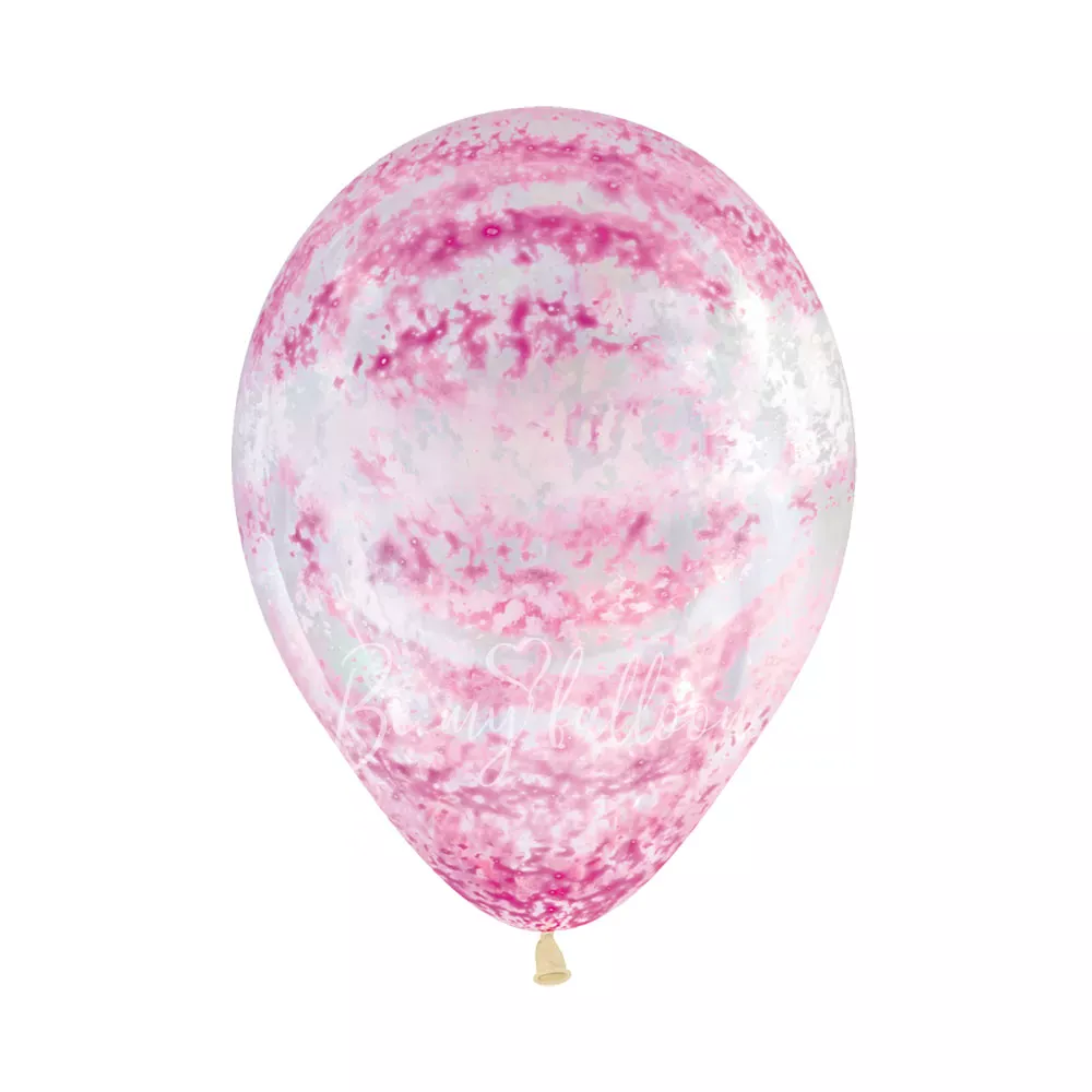 12" Helium latex Pink Graffiti marble balloon