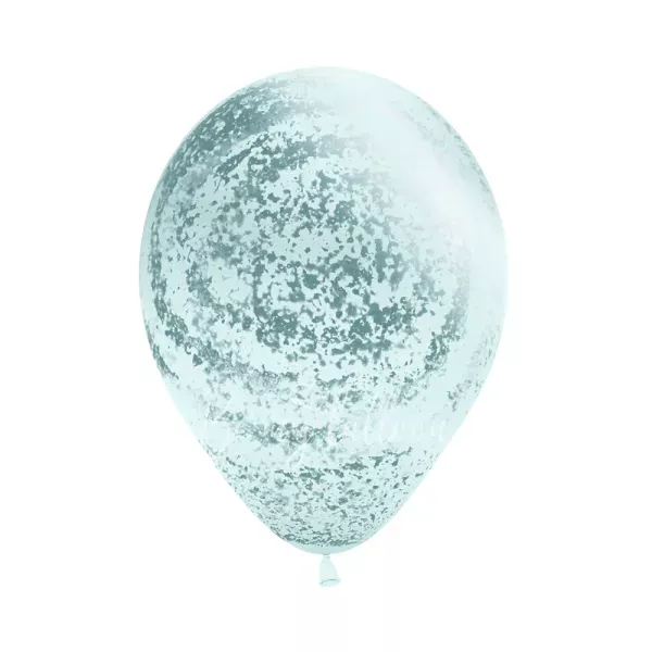 12" Helium latex Silver Graffiti marble balloon