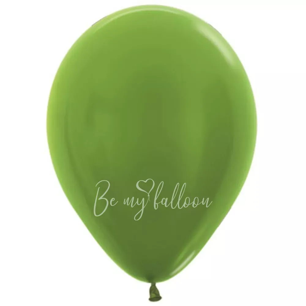 12" Helium metallic lime green 531 plain balloon