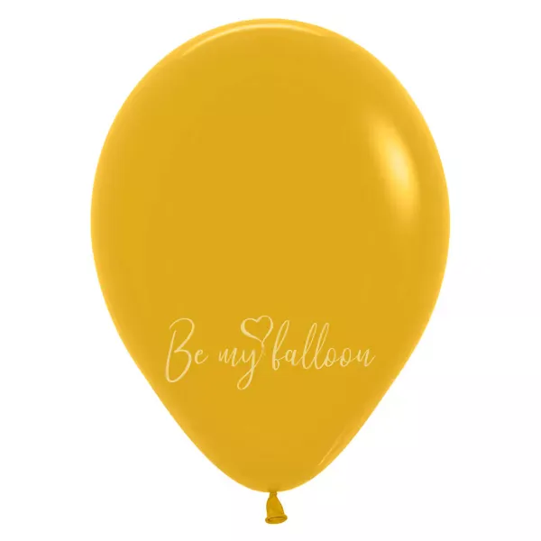12" Helium fashion Mustard 023 plain balloon